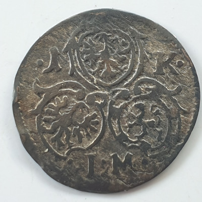 Germania Brandenburg-Ansbach 1 kreuzer 1685 argint John Frederic foto