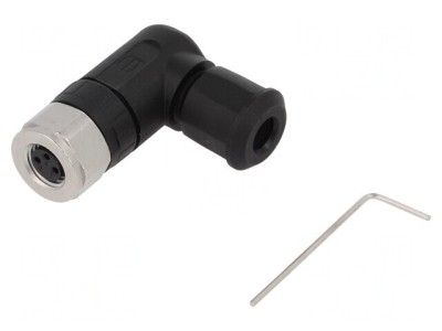 Conector M8 Mamă 3PIN Unghi 90&amp;deg; pe Cablu IP67 foto