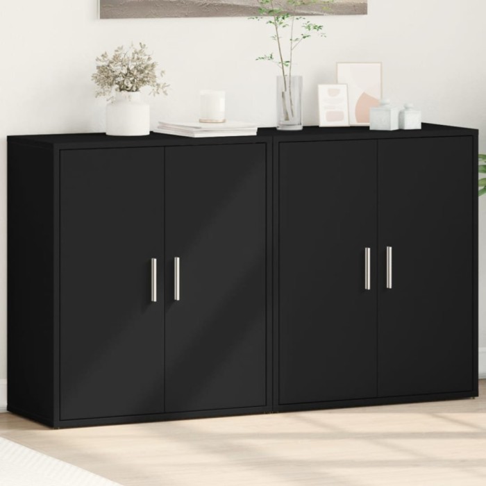 vidaXL Dulapuri, 2 buc., negru, 60x31x70 cm, lemn prelucrat 3276540