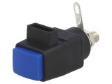 Clemă de laborator albastră 60VDC 16A - nichelată