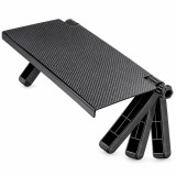 Suport TV si monitor HAWIRE, Raft depozitare reglabil, Organizator pentru telecomanda, router, telefon si accesorii, 33 x 16 cm, Negru