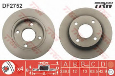 Disc frana FORD COURIER (J3, J5) (1996 - 2016) TRW DF2752 foto