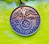 H331-Medalion Moneda Argint 3 Reich Hindenburg 1937 2 Marci Swastika Stare Buna, Originala Autentica Perioada. Exista 2 bucati. Pret pe bucata.