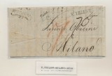 Italy 1819 Postal History Rare Stampless Cover Trieste to Milan DG.029