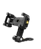 Cumpara ieftin Suport multifunctional telefon mobil, TELESIN, compatibil iPhone, Samsung, Huawei, cold shoe, surub 1/4, negru