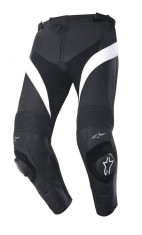 Pantaloni moto piele Alpinestars Missile culoare negru/alb marime 54 Cod Produs: MX_NEW 31205141254AU foto