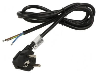 Cablu electric 3x1mm2 cu ştecăr &amp;icirc;n unghi 1.5m foto