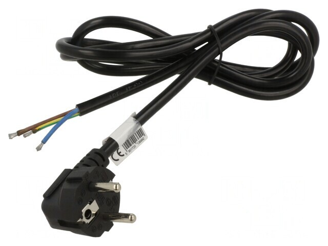 Cablu electric 3x1mm2 cu ştecăr &icirc;n unghi 1.5m