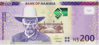 Bancnota Namibia 200 Dolari 2018 - PNew UNC foto
