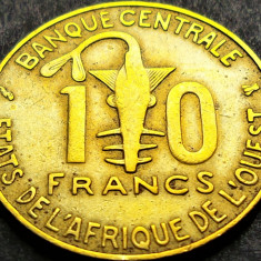 Moneda exotica 10 FRANCI - AFRICA de VEST, anul 1996 *cod 1003