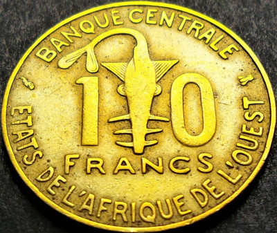 Moneda exotica 10 FRANCI - AFRICA de VEST, anul 1996 *cod 1003 foto