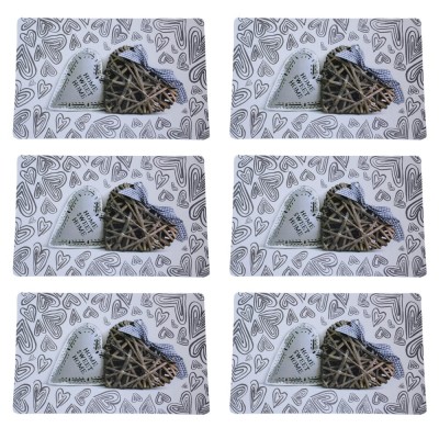 Set suport farfurie pentru servirea mesei, model Pufo Sweet Home, 6 bucati foto