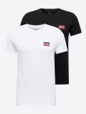 Set 2 tricouri cu maneca scurta pentru barbati Levi s 2-Pack Crewneck Graphic Tee, alb+negru, M - OUTLET
