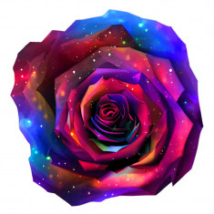 Sticker decorativ Trandafir, Multicolor, 61 cm, 7884ST foto