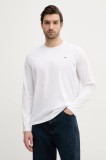 Paul&amp;Shark longsleeve din bumbac culoarea alb, neted, C0P1093