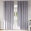 VidaXL Perdele cu perdele 2 pcs Gri metalic 245 x 140 cm Poliester