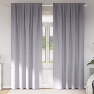 vidaXL Perdele cu perdele 2 pcs Gri metalic 245 x 140 cm Poliester foto