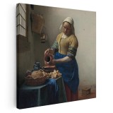 Tablou pictura Laptareasa de Johannes Vermeer 2039 Tablou canvas pe panza CU RAMA 80x80 cm