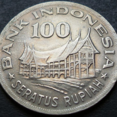 Moneda exotica 100 RUPII (Rupiah) - INDONEZIA / INDONESIA, anul 1978 *cod 3087 B