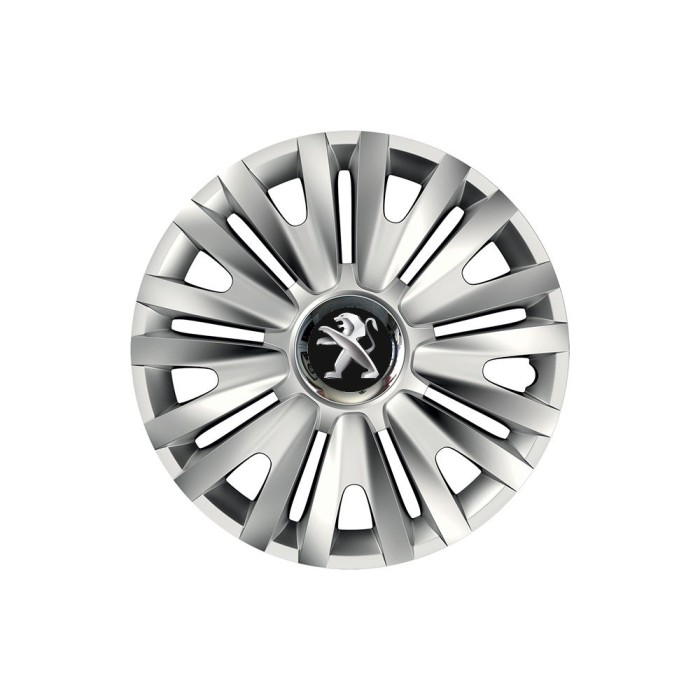 Set 4 capace roti Cu Inel Cromat Royal R14 Compatibil Cu Peugeot