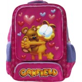 Ghiozdan Garfield si Pooky Magenta Fete, Roz, Neechipat - Ideal Scoala