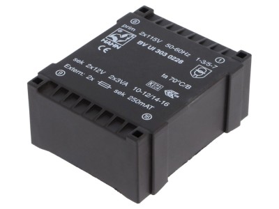 Transformator &amp;icirc;ncapsulat PCB 6VA 12V foto