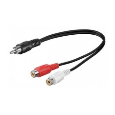 Cablu adaptor RCA tata la 2x RCA mama 0.2m Goobay