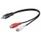Cablu adaptor RCA tata la 2x RCA mama 0.2m Goobay
