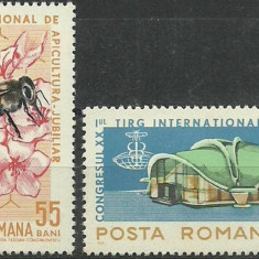 ROMANIA 1965 ALBINE-Al XX-lea Congres de apicultura Serie 2 timbre LP.610 MNH