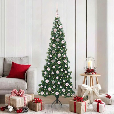vidaXL Pom de Crăciun Artificial pentru Colț Verde 180 cm PVC și Metal 3397265 foto
