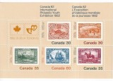 Canada 1982 - Timbru pe timbru, expo Toronto, bloc neuzat