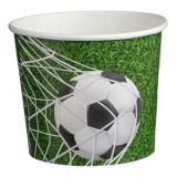 Pahar Snack din Carton Verde cu Model Teren de Fotbal - 1,8L, CMCLASS