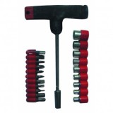 Set 21 chei tubulare cu biti, 1/4&quot;, 4-12mm, Gadget 330558