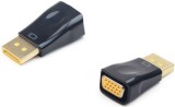 ADAPTOR video GEMBIRD, DisplayPort (T) la VGA (M), rezolutie maxima 1920 x 1200 la 60 Hz, black, &quot;A-DPM-VGAF-01&quot; (timbru verde 0.08 lei)