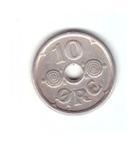 Moneda Danemarca 10 ore 1925 HCN, GJ, stare buna, curata