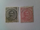 2 Serii 1 valoare Samoa Britanic 1892 si 1896 Malietoa Laupepa stampilate