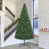 Cumpara ieftin Brad de Craciun cu lumini decorative cu coarde Verde 400 cm PVC