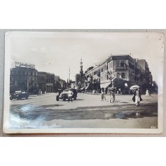 CAIRO , NUBAR PASHA STREET , CARTE POSTALA ILUSTRATA , 1929