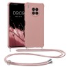 Husa Kwmobile pentru Huawei nova 8i, Silicon, Roz, 59008.154, Textil, Carcasa
