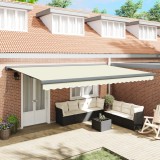 vidaXL Marchiză retractabilă manuală crem 500x300 cm