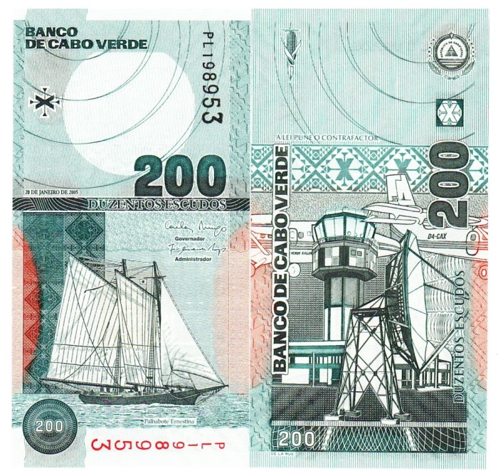 Capul Verde 200 Escudos 2005 P-68 UNC
