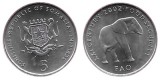 Somalia 2002 - 5 shillings, FAO, elefant, UNC