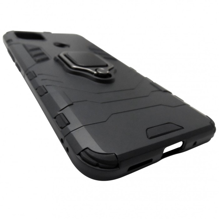 Husa tip capac spate Armor Ring (cu inel) neagra pentru Xiaomi Redmi 9C