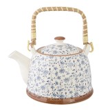 Cumpara ieftin Ceainic ceramica cu infuzor Flowers 18x14x12 cm, 700 ml