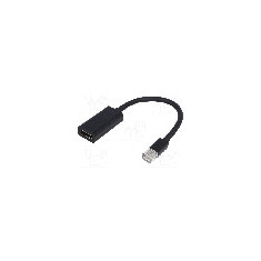 Cablu DisplayPort - HDMI, HDMI soclu, mini DisplayPort mufa, 200mm, negru, QOLTEC - 50432