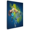 Tablou canvas femeie dans hip-hop multicolor 1222 Tablou canvas pe panza CU RAMA 80x120 cm
