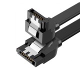 CABLU de date Ugreen, &quot;US217&quot;, SATA 3(T) la SATA 3(T), unghi 90 de grade la un capat, 0.5m, negru &quot;30797&quot; (timbru verde 0.08 lei) - 6957303837977