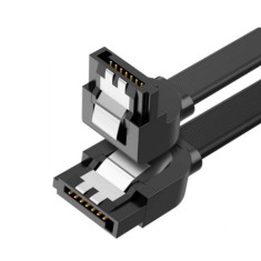 CABLU de date Ugreen, &quot;US217&quot;, SATA 3(T) la SATA 3(T), unghi 90 de grade la un capat, 0.5m, negru &quot;30797&quot; (timbru verde 0.08 lei) - 6957303837977