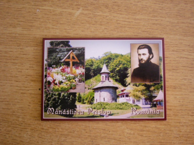 M3 C3 - Magnet frigider - tematica turism - Manastirea Prislop - Romania 15 foto