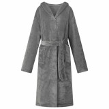 vidaXL Robe cu glugă Gri &icirc;nchis xxl Flanelă 42017229